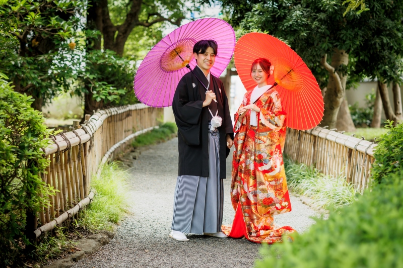 庭園の撮影スタート