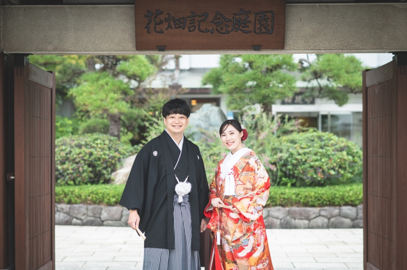 花畑記念庭園での撮影