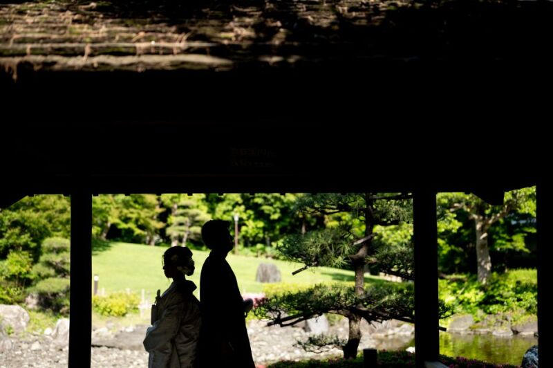 華雅苑 銀座店_庭園で撮影できる