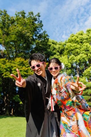 華雅苑 銀座店_和装ロケーション（夏の日本庭園）