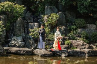 華雅苑 銀座店_和装ロケーション（花畑記念庭園）