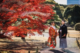 華雅苑 銀座店_紅葉シーズンの日本庭園