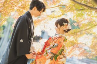 華雅苑 銀座店_紅葉シーズンの日本庭園