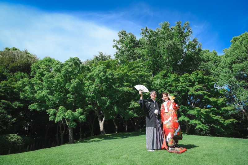 華雅苑 銀座店_庭園で撮影できる