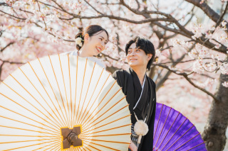 【河津桜プラン✿　3/10迄 間もなく終了】 和装2着　河津桜＆旧安田庭園　撮影データ230カット最短3～5営業日後お渡し