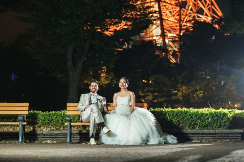 【12~1月撮影 早割】和装(日本庭園)&洋装(東京タワー周辺)で撮影 撮影データ210カット 土日祝料金無料♪