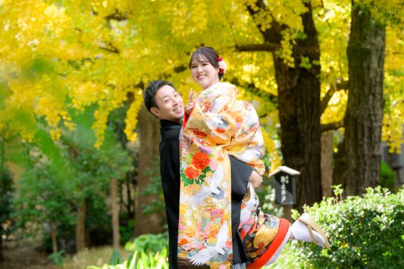 【12/1~12/20撮影 早割】和装2着 紅葉時期の都内日本庭園&スタジオ 撮影データ230カット ウェルカムボードプレゼント