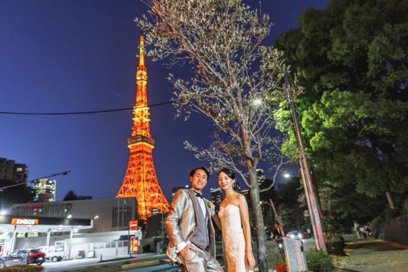 【今だけ6大特典♪ 紫陽花の時期 5/25～6/20】都内日本庭園or紫陽花＆東京タワー　和装＆洋装　撮影データ210カット