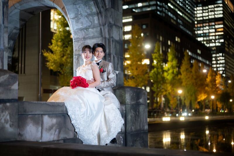 【 Photorait限定 1月撮影】洋装1着 東京駅&丸の内イルミネーション スタジオ撮影付♪ 撮影データ100カット