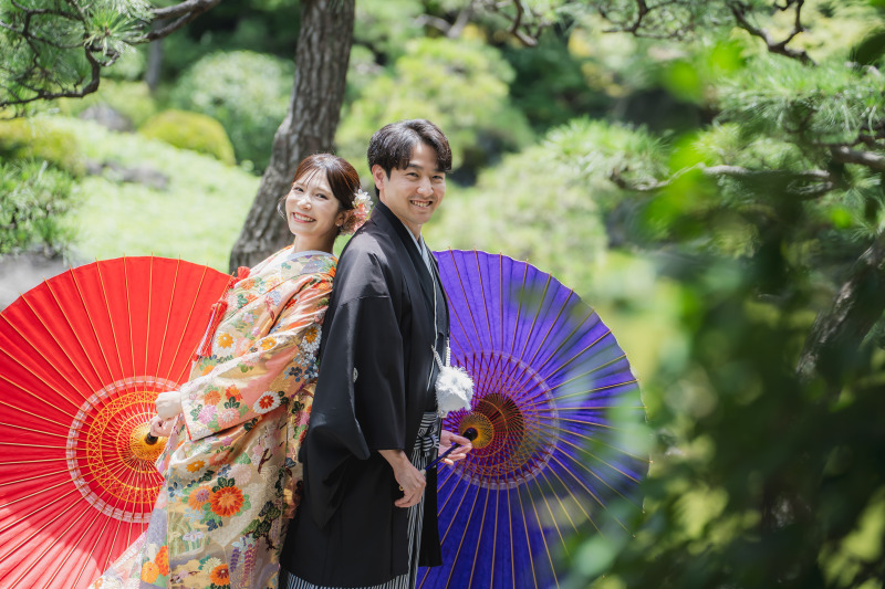 【11/25迄の平日 Photorait限定】和装(日本庭園)&洋装(東京駅)で撮影 撮影データ150カット最短3営業日後お渡し
