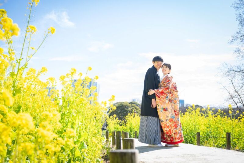 【2月平日撮影 Photorait限定】和装2着 浜離宮恩賜庭園&スタジオ 撮影データ150カット3~5営業日後お渡し