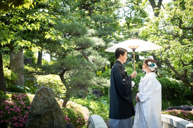 【Photorait限定】和装（日本庭園）＆洋装（スタジオ）　撮影データ100カット最短3～5営業日後お渡し