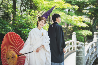 8月撮影　夏はタイパ重視♪和装2着プラン　日本庭園&スタジオ　ウェルカムボードプレゼント　撮影データ最短3営業日後お渡し