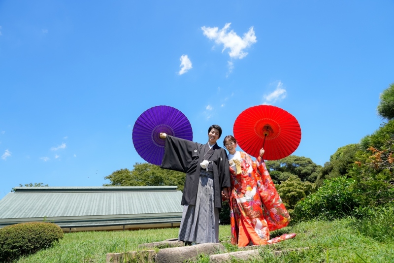 【日にち指定♪7/23・27限定】和装1着　清澄庭園＆東京駅　データ210カット　フェイシャルエステ付き