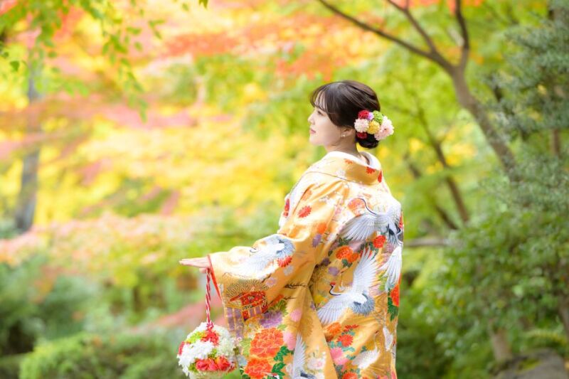 【12/1~12/20撮影 早割】和装2着 紅葉時期の都内日本庭園&スタジオ 撮影データ230カット ウェルカムボードプレゼント