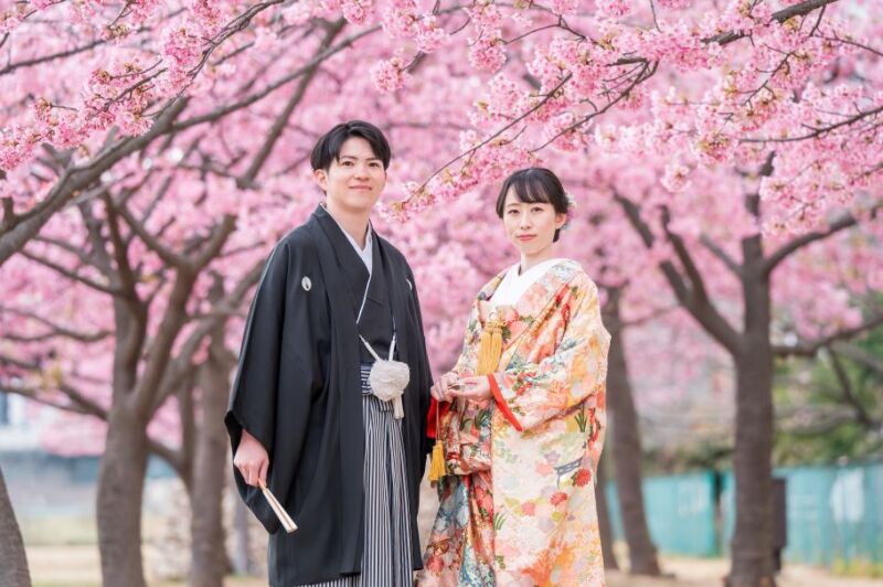 【河津桜プラン✿　2/24～3/10迄の平日撮影】和装1着 河津桜＆スタジオ 撮影データ130カット 3～5営業日後お渡し