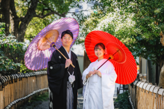 【12/23~1/31撮影 選べる特典♪】和装1着 日本庭園で撮影 撮影データ130カット ウェルカムボード or 土日料金無♪