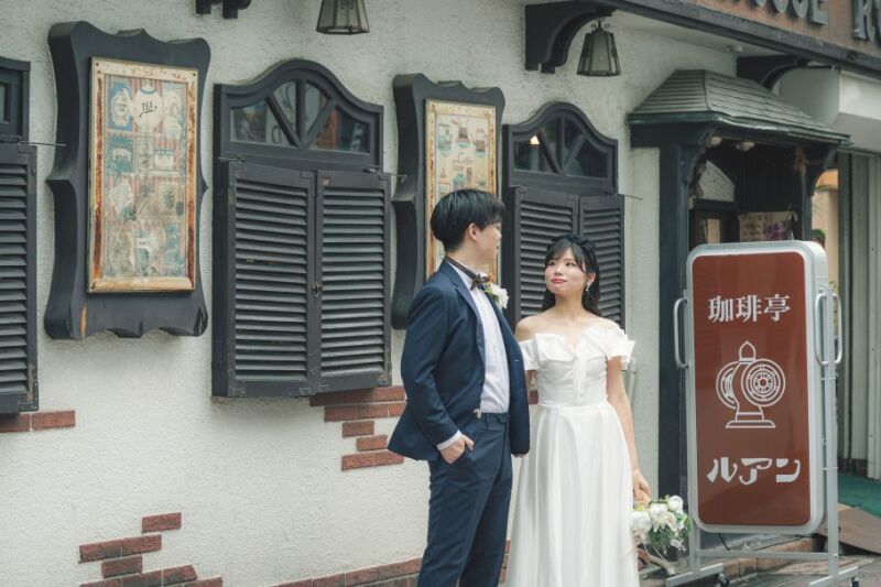 【 Photorait限定 12～1月撮影】洋装1着　お二人の思い出の街ロケ撮影　撮影データ130カット