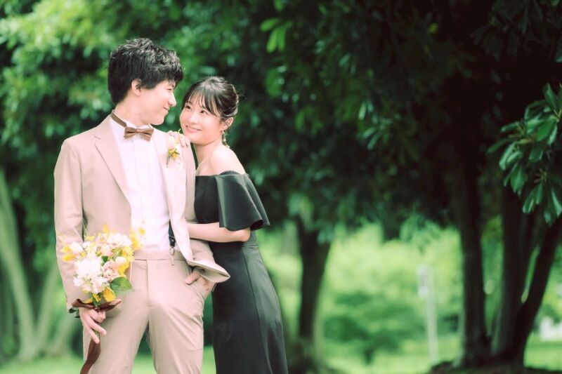 【水元公園&スタジオ】洋装1着プラン 撮影データ150カット最短3営業日後お渡し