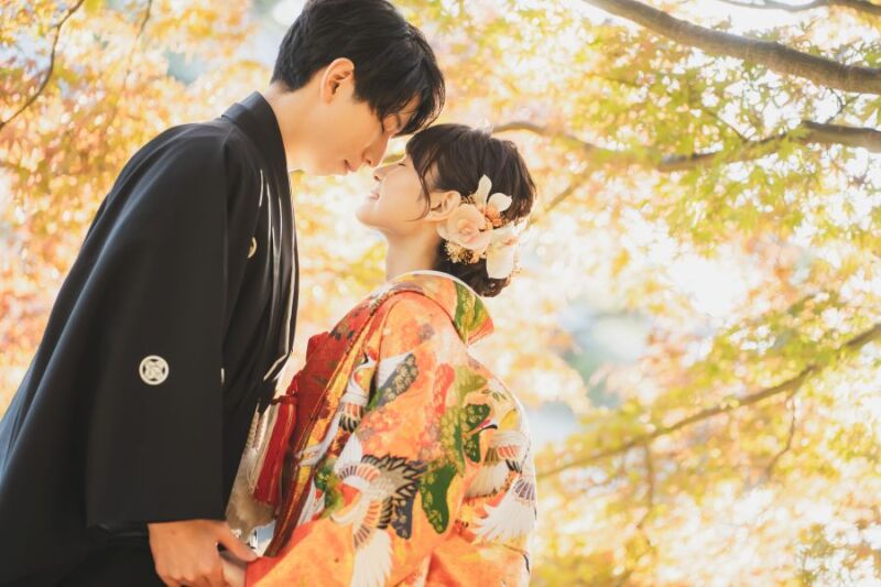 【12/1~12/20撮影 早割 選べる特典♪】和装2着 紅葉時期の都内日本庭園&スタジオ 撮影データ230カット 土日料金無♪