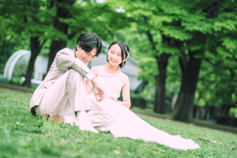 【代々木公園&スタジオ】洋装1着プラン 撮影データ150カット最短3営業日後お渡し
