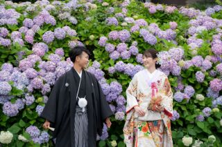 【今だけ6大特典♪ 紫陽花の時期 5/25～6/20 先着20組】日本庭園＆紫陽花＆スタジオ　和装2着　撮影データ230カット