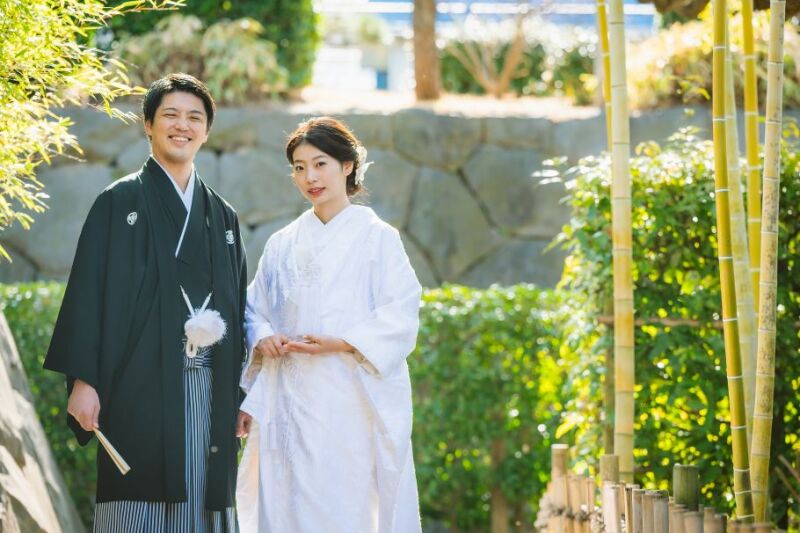 【12~1月撮影 早割】和装(日本庭園)&洋装(お台場海浜公園 昼間) 撮影データ210カット 土日祝料金無料♪