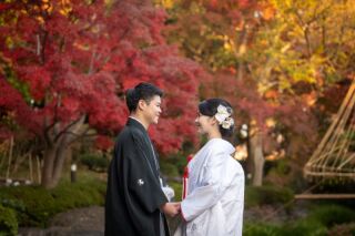 【早割 11/26～12/15 紅葉時期 アルバム付♪】和装1着　都内日本庭園で撮影　撮影データ130カット最短3営業日後お渡し