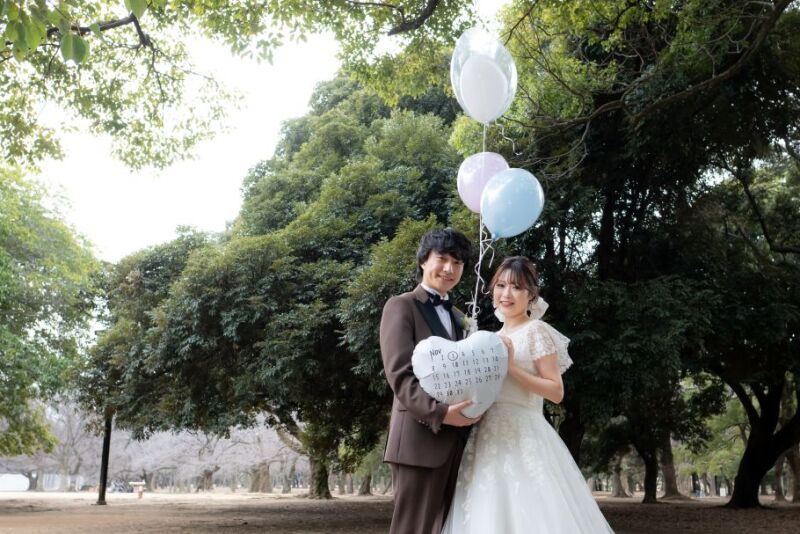 【日本庭園＆代々木公園で撮影♪ オープニングムービー撮影＆フェイシャルエステ付き】6/1～6/30平日　撮影データ180カット付