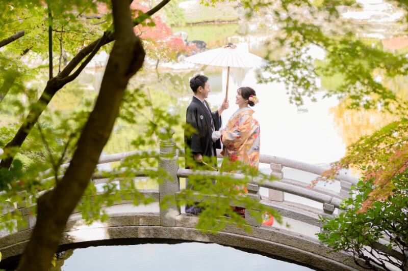 【12/1~12/20撮影 早割】和装2着 紅葉時期の都内日本庭園&スタジオ 撮影データ230カット ウェルカムボードプレゼント