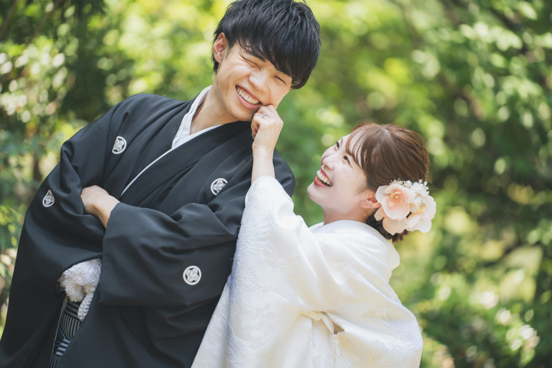 【11/25迄の平日撮影 ウェルカムボードプレゼント♪】和装1着 日本庭園で撮影 88,000円 撮影データ130カット