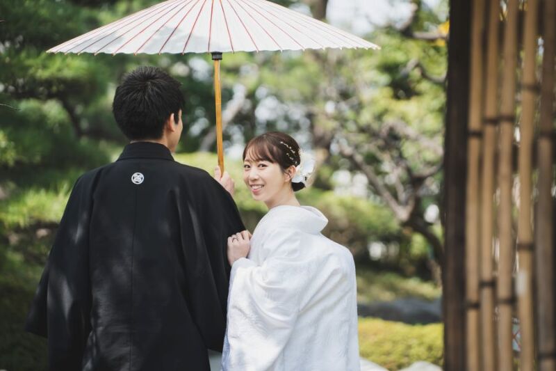 【3/1～3/24撮影　和装1着 日本庭園で撮影】撮影データ130カット3～5営業日後お渡しOK　金屛風撮影付