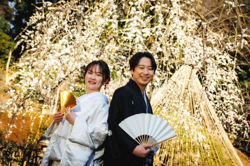 【梅の咲く2月撮影 Photorait限定】和装2着 肥後細川庭園&スタジオ 撮影データ150カット最短3営業日後お渡し