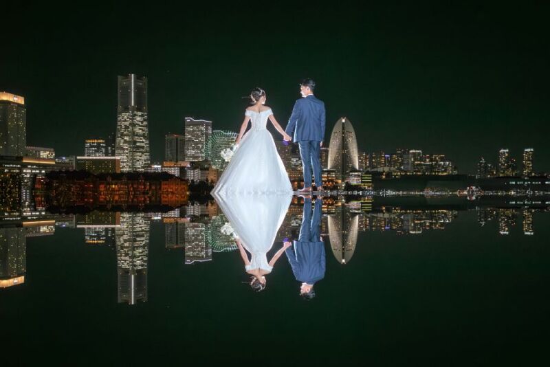 【銀座店 限定♪ 大桟橋＆スタジオ付 】洋装1着プラン　撮影データ130カット最短3～5営業日後お渡しOK　※平日撮影