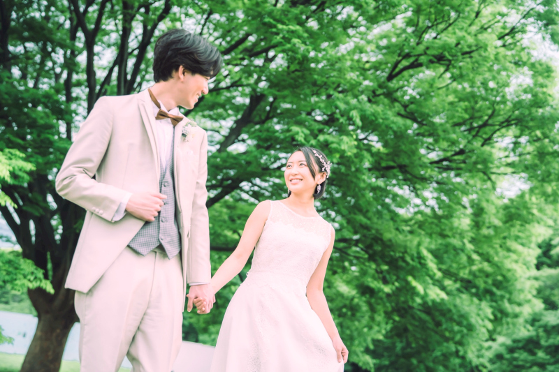 【代々木公園&スタジオ】洋装1着プラン 撮影データ150カット最短3営業日後お渡し