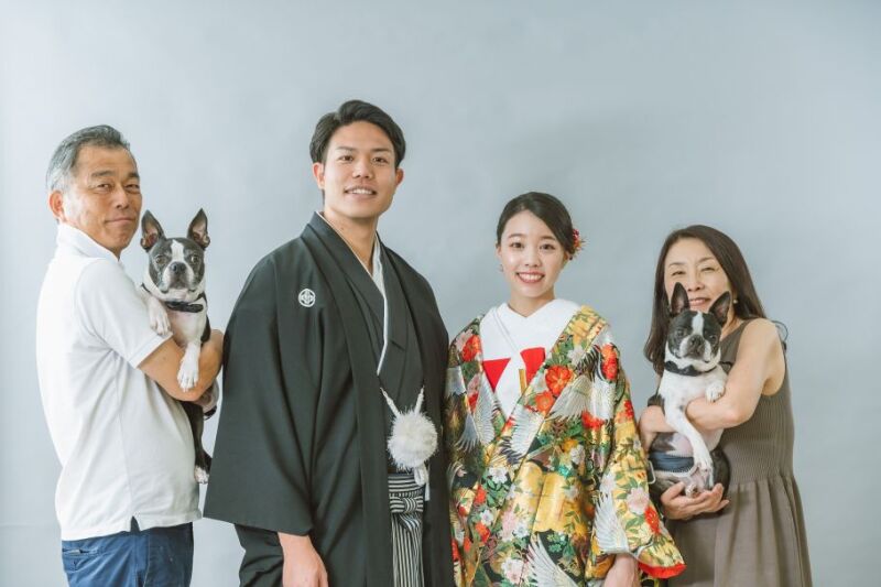 【 Photorait限定 12月撮影】和装1着　ペット♪とスタジオ撮影　撮影データ80カット最短3営業日後お渡し　