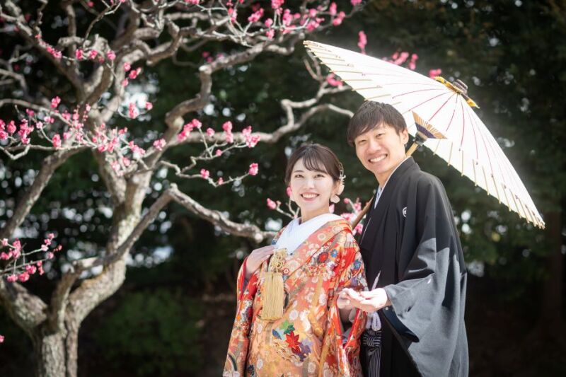 【2月平日撮影 Photorait限定】和装2着 浜離宮恩賜庭園&スタジオ 撮影データ150カット3~5営業日後お渡し