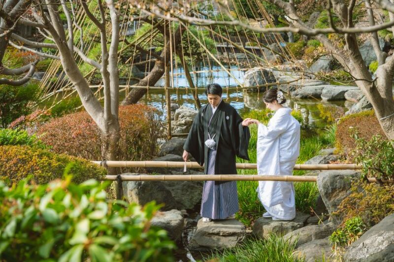 【1月撮影 選べる特典♪】和装(日本庭園)&洋装(東京駅)丸の内イルミネーション付 ウェルカムボードor土日料金無♪