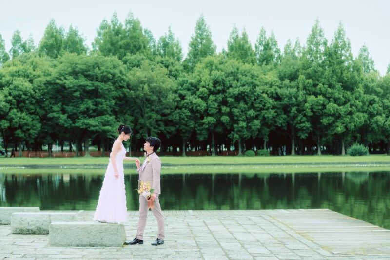 【水元公園&スタジオ】洋装1着プラン 撮影データ150カット最短3営業日後お渡し