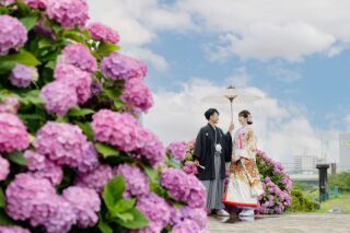 【今だけ6大特典♪ 紫陽花の時期 5/25～6/20】都内日本庭園or紫陽花＆東京駅　和装＆洋装　撮影データ210カット