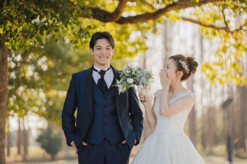 【2月撮影 直前割♪ 平日撮影】日本庭園＆水元公園　和装＆洋装　ウェルカムボードプレゼント♪