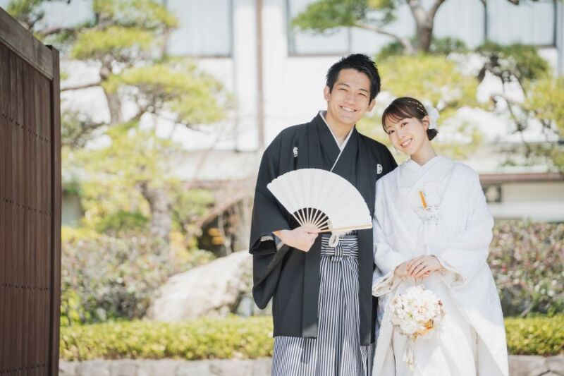 【3/1～3/24撮影　和装1着 日本庭園で撮影】撮影データ130カット3～5営業日後お渡しOK　金屛風撮影付