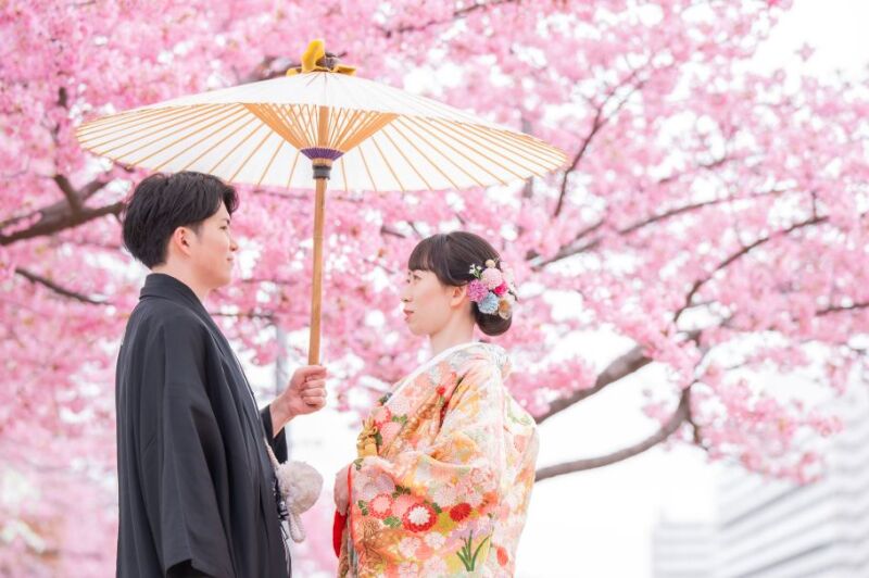 【河津桜プラン✿　2/24～3/10迄の平日撮影】和装1着 河津桜＆スタジオ 撮影データ130カット 3～5営業日後お渡し