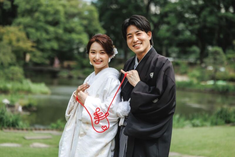 【11/25迄の平日撮影 ウェルカムボードプレゼント♪】和装1着 日本庭園で撮影 88,000円 撮影データ130カット