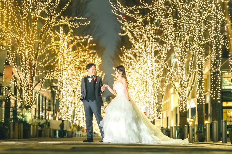 12/14~2/15 和装スタジオ+ドレスは東京駅+イルミネーション