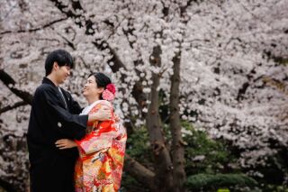 【桜の時期✿ 3/26～4/10平日撮影　旧安田庭園＆スタジオ】和装2着　撮影データ230カット最短3～5営業日後お渡し