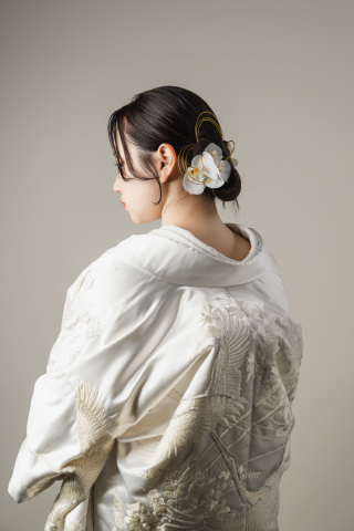 和装ヘア＆胡蝶蘭
