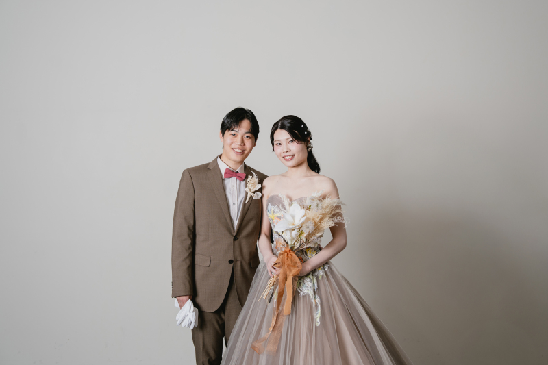 スタジオで洋装撮影