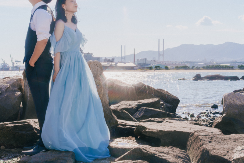 水面がキラキラ