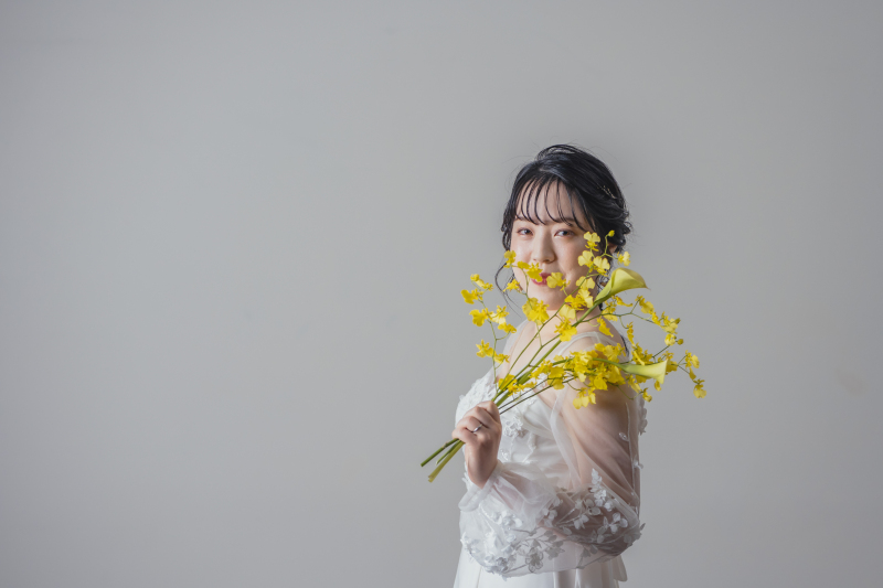 生花がアクセント！なスタジオフォト